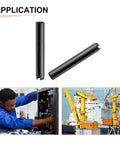 5mm X 40mm Slotted Spring Pin Pack Of 50 Black 65Mn Spring Steel Dowel Tension Roll Pin For DIY Home Workshop Tools And Machinery Durable Metal Fastener