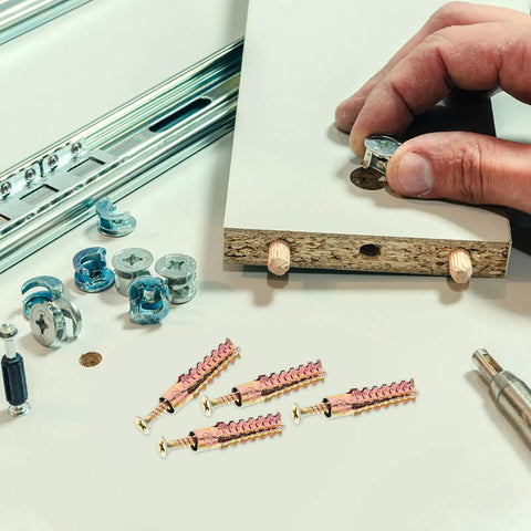 Drywall Anchors and Screws Kit 40 Sets Heavy Duty Rust Proof Steel Construction for Concrete and Dry Walls No Fuss Self Drilling Anchors