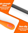 Close-up of Pro Grade Three Size Chainsaw Sharpening File Set Five Thirty Second Inch Seven Thirty Second Inch And Three Sixteenth Inch With Plastic Handle Round Steel Files, highlighting steel and handle design.