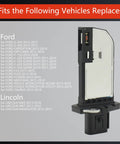 Mass Air Flow Sensor For Ford F-150 F-250 F-350 Mustang Explorer Taurus Lincoln Navigator MKS MKT 2011-2016 Replacement OE BR3Z 12B579-A Drop-In Easy Install Fit diagram