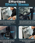 Steps for installing Washer Shock Absorber Replacement Kit 3 Pack For Front Load Washers Durable Dampers with exact fit.