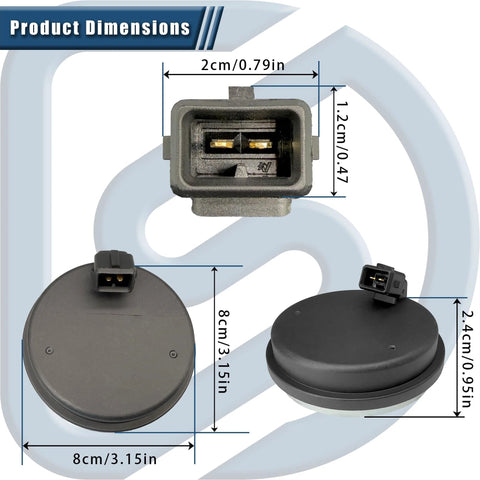 Dimensions of Rear Hub Bearing ABS Speed Sensor 2 Pack Plug And Play Direct Fit For Hyundai Sonata Tucson Veloster Kia Optima Sportage Cadenza Check Compatibility Replaces 58980 C1100 ALS3445 ABSB10499