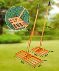 Heavy Duty Lawn Leveling Rake With 72 Inch Adjustable Handle For Soil Sand And Grass, 30 By 10 Inch Head, Yard Leveler