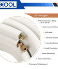 Close-up of Sixteen Foot Mini Split Line Set With One Quarter Inch And One Half Inch OD Twin Copper Tubes and insulation