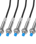 Five M8 Inductive Proximity Sensor Switch Normally Open NPN Two Millimeter Detection Distance DC Six To Thirty Six Volts Three Point Nine Foot Lead Cable