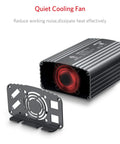 Hella Reliable 500W Power Inverter Converts DC 12V To AC 110V With cooling fan for reduced noise and effective heat dissipation.