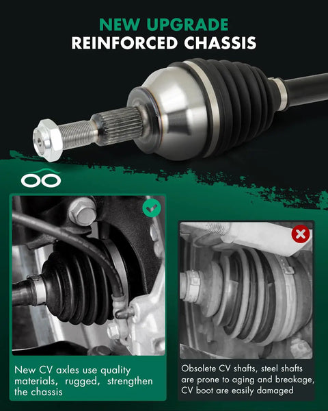 Ford C Max Front Left CV Axle Shaft Assembly 2.0L 2013 2018 Front Driver Side NCV11161 1 Piece ABS Ring Included No Drilling Required Ready To Install reinforced chassis CV axle