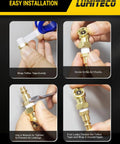 Easy installation guide for 2 Pack Ball Foot Air Chuck Set 1/4 In FNPT Closed Flow Tire Inflator Nozzle with Quick Connect
