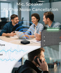 Portable Conference Speaker And Microphone With 360 Degree Voice Pickup USB C And Bluetooth Speakerphone For PC And Laptop AI Noise