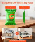 Beefed Up Continuous Bag Band Sealer with Adjustable Temperature and Speed 0.24 to 0.47 Inch Seal Width Vertical Roller Printing