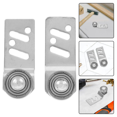 Stainless Steel Sliding Door Pulley With Ball Bearings 23mm Axle Diameter Heavy Duty Bearing Pulley For Industrial And Warehouse Use Workhorse Grade For Garage Doors Closets And Security Doors 1 Pair