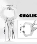 4 Pack 11 Inch Large C Clamp Locking Pliers With Swivel Pads, Heavy Duty Vice Grip Clamp Set For Welding And Woodworking