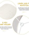 Light Gray Lamp Shade Set Of 2, 13x13x10 Inches, Easy Assembly For Table, Bedside, And Floor Lamps, Spider Fitter, material details.