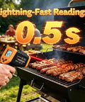 Infrared Temperature Gun For Cooking, Fast Non-Contact Thermometer With Wide -58 To 1022 F Range, Switchable Fahrenheit And Celsius, Ideal For Grilling, BBQ, Smoking, Candy Making And Roasting, used on grill