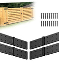 Heavy Duty Gate Hinges 4 Pack Featuring 270 Degree Swivel Action Made From Rust Resistant Steel For Wood Fences Barn Doors And Livestock Gates close-up view with screws