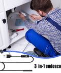 Waterproof Endoscope Camera With 11.4 Ft Cable For Plumbing Automotive And Machinery Inspections Direct USB Type C OTG Phone Connectivity No Adapter Needed USB A And Micro USB Interfaces IP67 Rated used in sink inspection