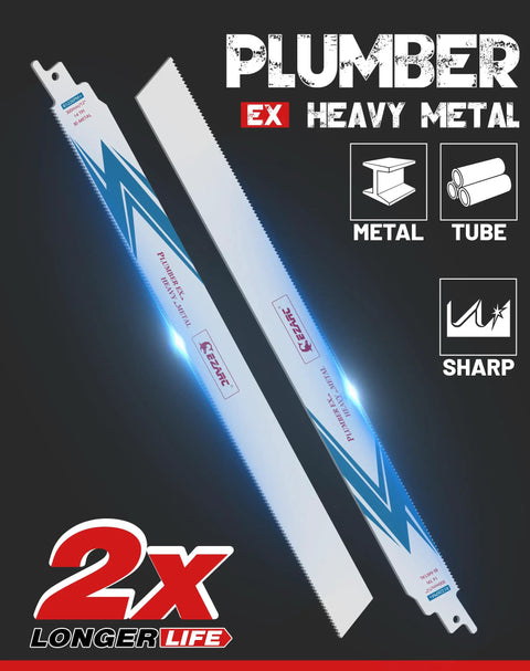 Bi-Metal Cobalt Reciprocating Saw Blades, 12 Inch, 14TPI, Beast Mode Heavy Metal Demolition Pack, 25 Count, R1226PM, M42 Teeth
