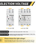 Dual Auto Manual Transfer Switch For Home UPS Two Pole 63A 110V AC ATS Power Selector