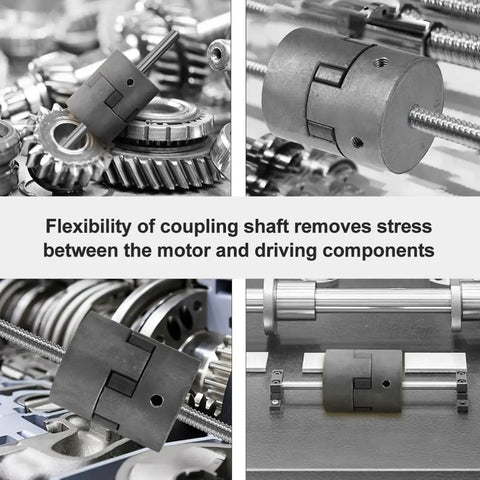 Check Out This 3 Piece Black L075 Jaws Coupler Set With Rubber Spider Inserts Perfect Buffer For CNC Lathe And Motor Pump Connections Easy Hook Up, black L075 jaw coupling