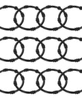 Heavy Duty Zinc Alloy Shower Curtain Rings Set, Black Hanging Hooks With Smooth Glide O Rings, No Snag, Easy Mount For Bathroom Rods And Curtain Tracks, Durable Drapery Clips For Shower And Window Curtains