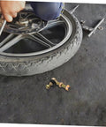 Beefed Up Off Road Ball Joint Kit For ATV And UTV with wheel showing adjustable suspension tapered tie rod ends