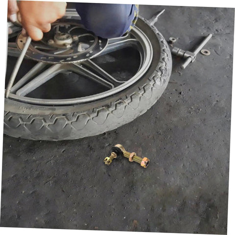 Beefed Up Off Road Ball Joint Kit For ATV And UTV with wheel showing adjustable suspension tapered tie rod ends