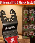 Game Changing TiCN Carbide Oscillating Saw Blades 3 Pack with universal fit and quick install features.
