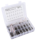 Must-Have M2 M3 M4 Stainless Steel Screw Nut And Washer Kit 1080 Piece Set with fasteners organized in a clear container.