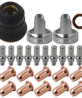 24Pcs IPT-40PT-40 Plasma Torch Consumables Kit With Tips, Electrodes, Stand-Offs, And Swirl Rings For CUT-55DS Pro And CUT-65DS