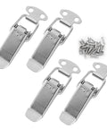 4 Pack Spring Loaded Toggle Latch 2.8 Inch Stainless Steel 304 Catch for Wooden Cases and Toolboxes, Built To Last, Includes Screws