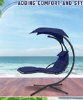 Set Of 4 Outdoor Hanging Lounge Chair Cushions Replacement Kit With Cushion Pad Umbrella Fabric And Shade Cloth