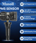 TPMS Sensor for GM Vehicles 4 Pack Fits Chevy Silverado Tahoe Suburban Colorado Impala GMC Yukon Sierra Buick Enclave Envision Encore Cadillac CTS XTS Easy Install Replacement After 2006 black sensor