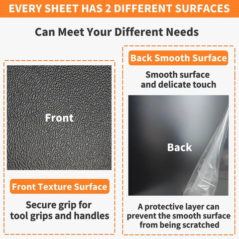 Moldable Black ABS Plastic Sheet For DIY Crafts And Home Decor, 8x12 Inch, 1/8 Inch Thick, Textured Front Rough Back Matte surfaces