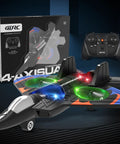Dope 360 Degree Flip Foam RC Plane With One Key Takeoff Landing Altitude Hold Headless Mode And Three Speed Options For Kids And Adults Beginner Friendly Airplane Gift For Fun In Gym Or Yard with controller and box.