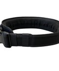 Soft Neoprene Padding Padded Waist Belt For Zero Drag Leash System Adjustable Comfort Ergonomic Fit For Wing Foiling SUP And DW Foiling Easy On Off Belt Only Fits Waist Up To 38 Inches No Chafe All Day Comfort shown in black with adjustable buckle