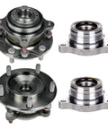 Beefed Up 4 Piece Front And Rear Wheel Bearing And Hub Assembly For 2007 2018 Toyota Tundra 2WD, Aftermarket Replacement