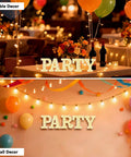 Lit Diamond Bulb Marquee Letter Lights With 26 Alphabet Characters Sparkling LED Lighted Letter Sign used as party table and wall decor