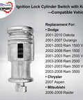Ignition Lock Cylinder Switch With Keys OEM Style Replacement For 2001 To 2010 Dodge Ram compatibility chart