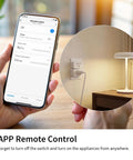 Z Wave 800 Series Smart Power Plug With Energy Monitoring And Power Meter in use with mobile app control