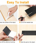 Steps to install Non Slip Furniture Pads Self Adhesive Rubber Sheets 4 By 40 Inch Cuttable Anti Skid Pads on furniture