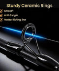 All-In-One Pro-Grade Fishing Rod Repair Kit With 8 Double-Foot Guides And 9 Tip Sizes featuring sturdy ceramic rings