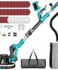 Drywall Sander With Vacuum Dust Collection And Digital Display 1000W Popcorn Ceiling Removal Tool with accessories shown
