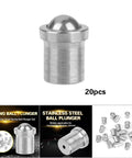 Top Shelf 304 Stainless Steel Ball Plungers Set Of Twenty Slick Positioning Beads for clamps, 3mm diameter, spring-loaded