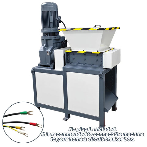 Beast Of A Heavy Duty Metal Shredder Machine Dual Shaft Crusher With 19 Blade Gear System shown without plug