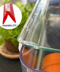 12 Inch Clear Acrylic Piano Hinges 4 Pack Adhesive Continuous Hinges For Aquarium Lids Cabinet Doors, showing 275° rotating capability.