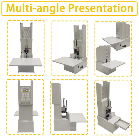 Electric Corner Rounder Machine 50mm Capacity With Safety Guard And Foot Pedal Includes 7 Blades R3 Through R9 multi-angle views