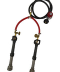 Double Propane Forge Burner Set With Gas Hose And Regulator For Blacksmith Knife Making, Pro Grade High Pressure Cast Iron Burner