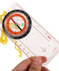Lightweight Outdoor Navigation Compass With Measuring Ruler Magnetic Hiking Map Compass For Orienteering And Survival Ideal Trekking Gear