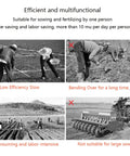 Comparison of traditional sowing methods vs. Manual Seed Seeder Handheld For Garden And Farm Use with 20cm spacing