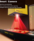D1 Ultra 30W Fiber and 20W Diode Dual Laser Engraver With 16MP Auto Position Camera in action, showing precision engraving.